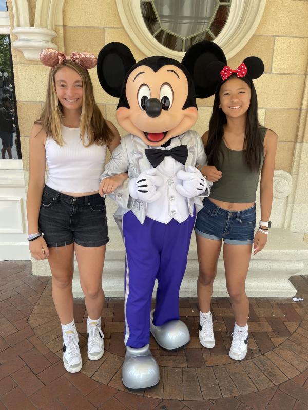 Blair Chubb, left, and Kate Dowd spend their last day in California by celebrating their success and taking on Disneyland/California Adventure Park.